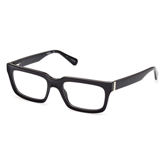 NWT GUESS GU8253 001 53 Shiny Black Eyeglasses - Picture 1 of 2